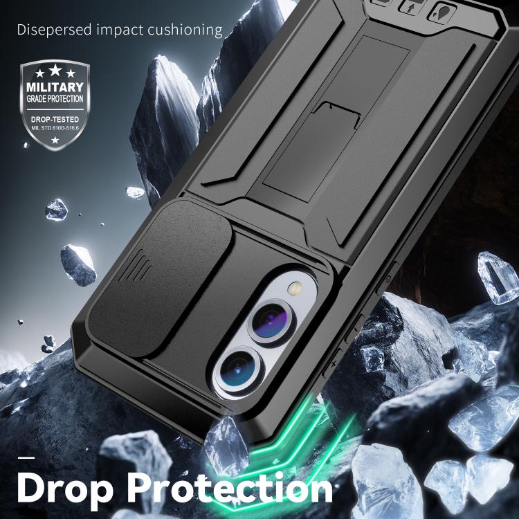 R-JUST Sliding Camera Life Waterproof Holder Phone Case, For Samsung Galaxy S25 Edge 5G����������...