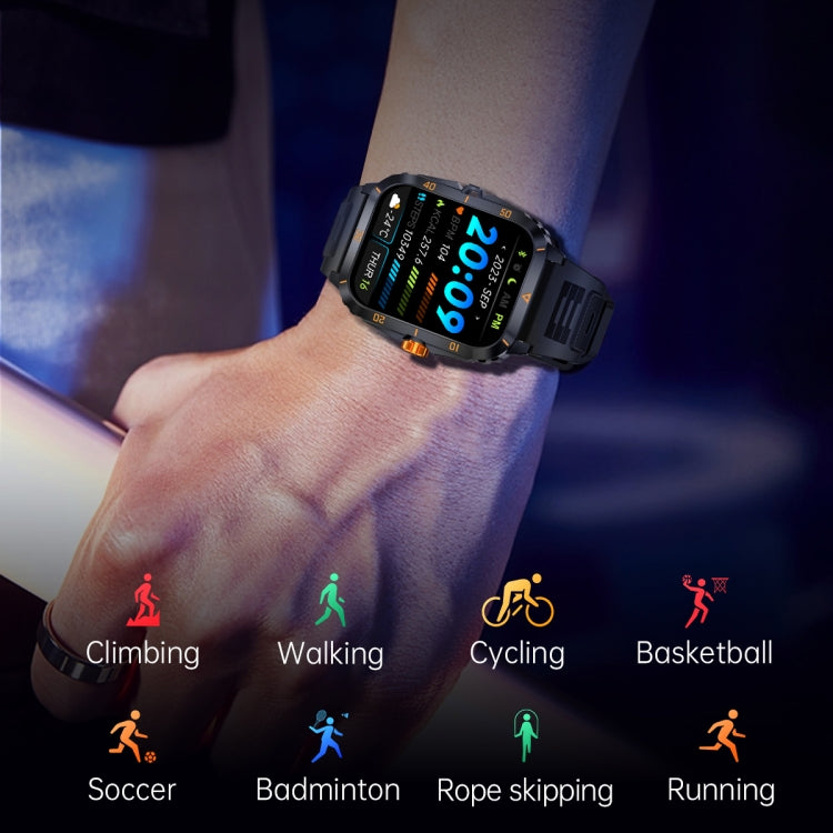 KT71 1.96 inch HD Square Screen Rugged Smart Watch