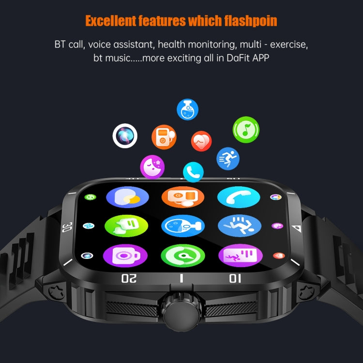 KT71 1.96 inch HD Square Screen Rugged Smart Watch