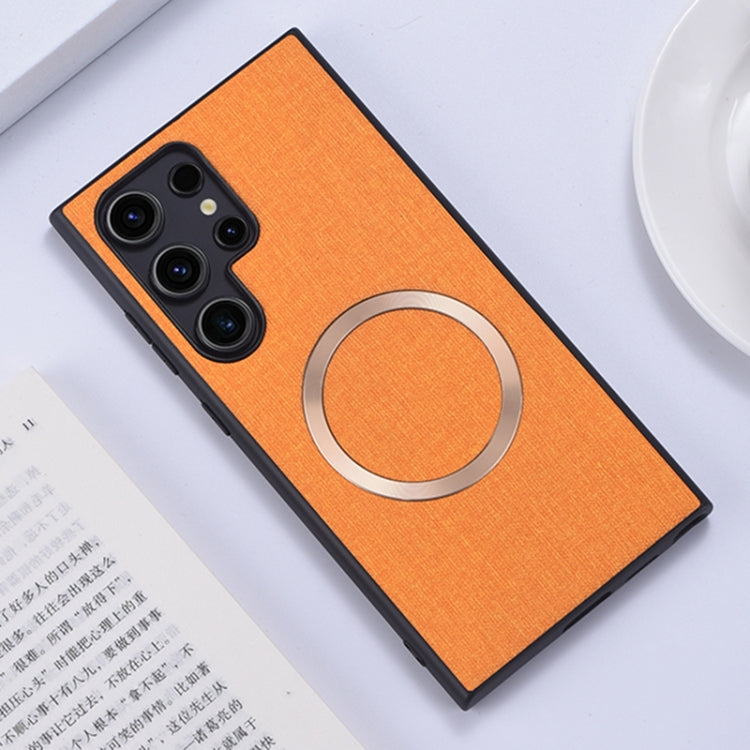 Magsafe Magnetic Ring Cloth Texture Phone Case, For Samsung Galaxy S25 5G������������������������...