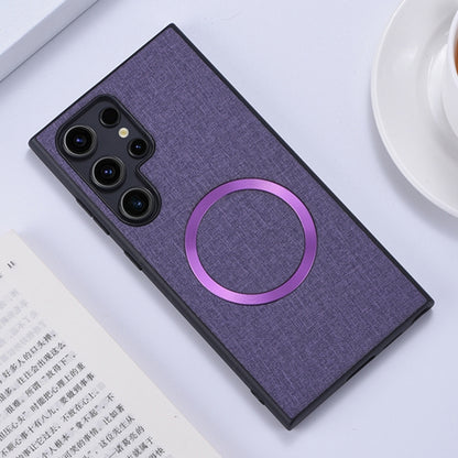 Magsafe Magnetic Ring Cloth Texture Phone Case, For Samsung Galaxy S25 5G������������������������...