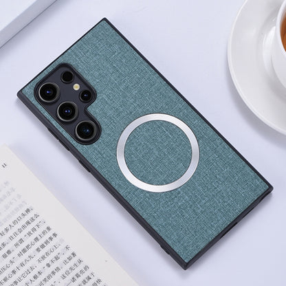 Magsafe Magnetic Ring Cloth Texture Phone Case, For Samsung Galaxy S25 5G������������������������...
