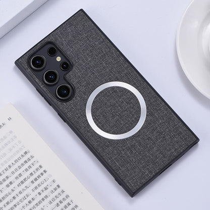 Magsafe Magnetic Ring Cloth Texture Phone Case, For Samsung Galaxy S25 5G������������������������...