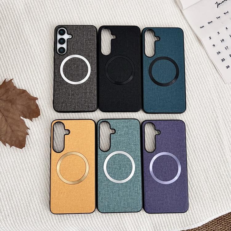 Magsafe Magnetic Ring Cloth Texture Phone Case, For Samsung Galaxy S25 5G������������������������...