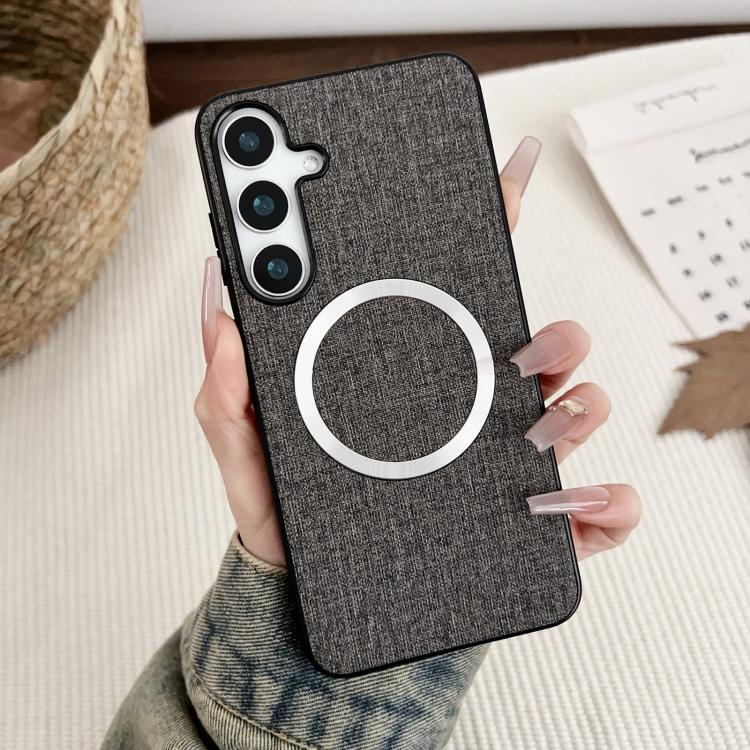 Magsafe Magnetic Ring Cloth Texture Phone Case, For Samsung Galaxy S25 5G������������������������...