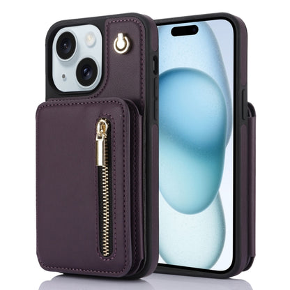 YM006 Skin Feel Zipper Card Bag Phone Case with Dual Lanyard, For iPhone 16 Pro Max��������������...
