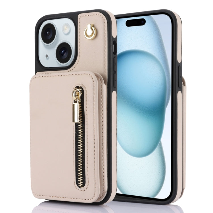 YM006 Skin Feel Zipper Card Bag Phone Case with Dual Lanyard, For iPhone 16 Pro Max��������������...