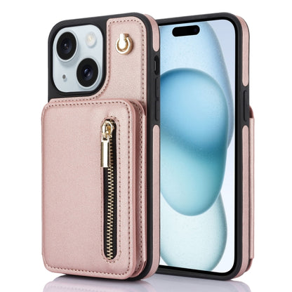 YM006 Skin Feel Zipper Card Bag Phone Case with Dual Lanyard, For iPhone 16 Pro Max��������������...