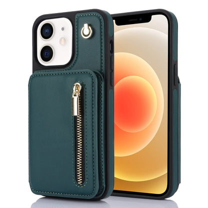 YM006 Skin Feel Zipper Card Bag Phone Case with Dual Lanyard, For iPhone 13 Pro Max��������������...