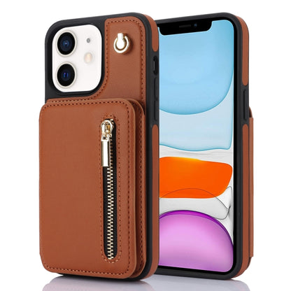 YM006 Skin Feel Zipper Card Bag Phone Case with Dual Lanyard, For iPhone 13 Pro Max��������������...