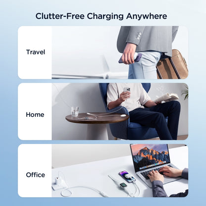 JOYROOM S-IW008 3 in 1 USB to 8 Pin + USB-C/Type-C + Magnetic Watch Wireless Charging Data Cable,...
