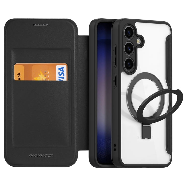 DUX DUCIS Skin X Pro Series Magsafe Ring Holder Leather Phone Case, For Samsung Galaxy S25 5G����...