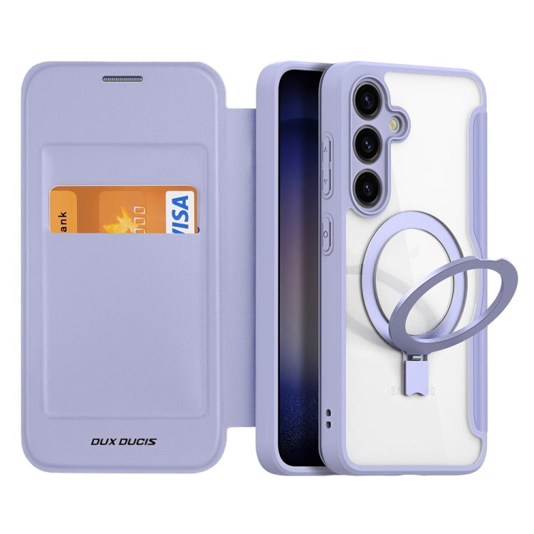 DUX DUCIS Skin X Pro Series Magsafe Ring Holder Leather Phone Case, For Samsung Galaxy S25 5G����...