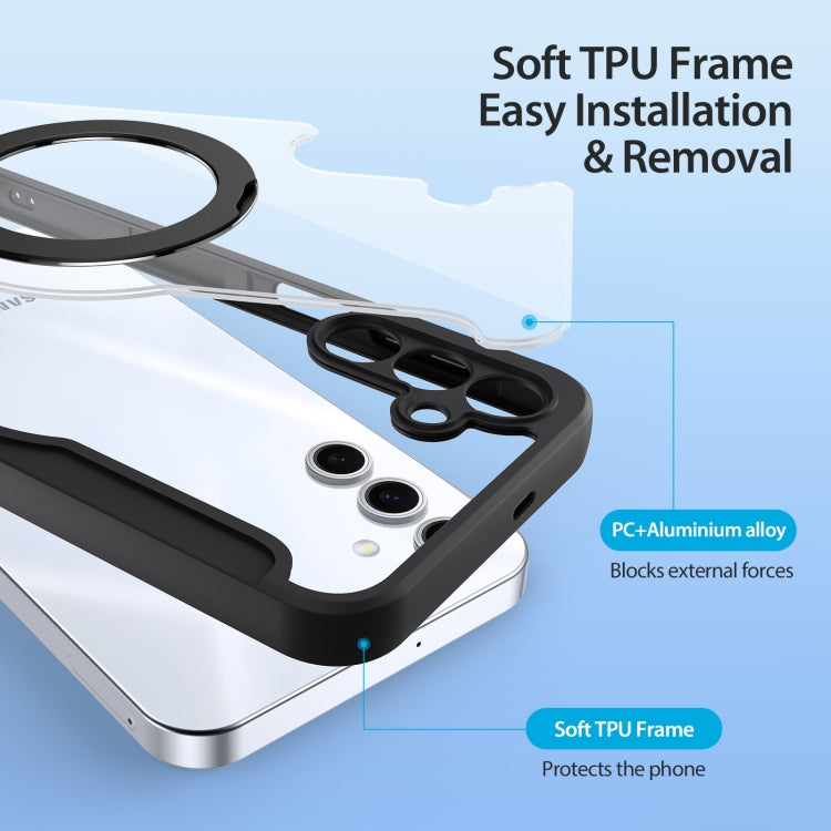 DUX DUCIS Skin X Pro Series Magsafe Ring Holder Leather Phone Case, For Samsung Galaxy S25 5G����...