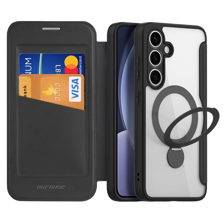 DUX DUCIS Skin X Pro Series Magsafe Ring Holder Leather Phone Case, For Samsung Galaxy S25 5G����...