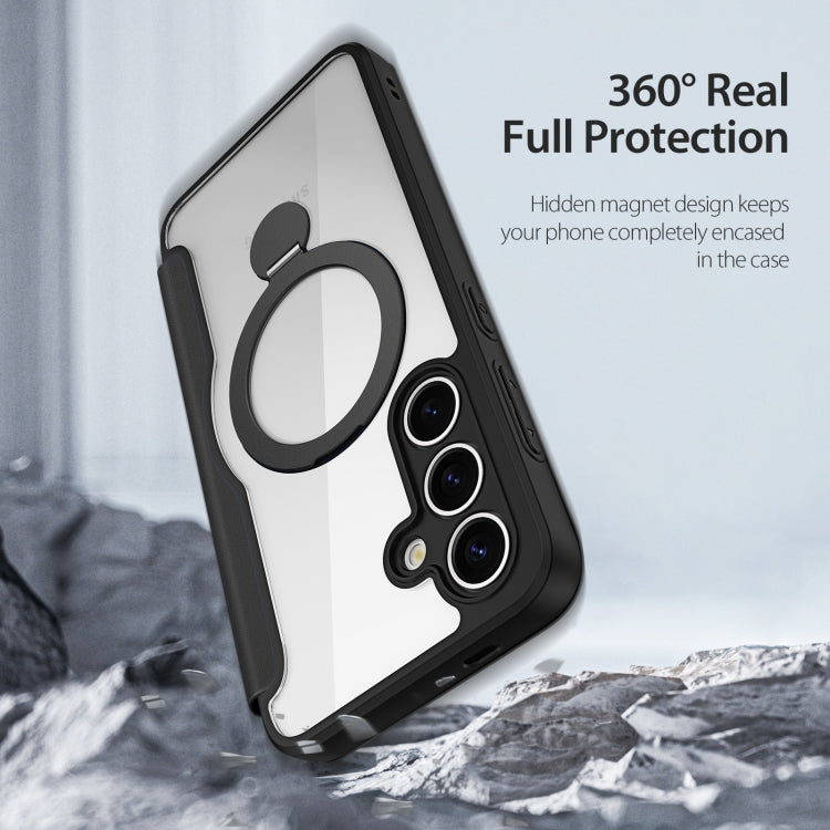 DUX DUCIS Skin X Pro Series Magsafe Ring Holder Leather Phone Case, For Samsung Galaxy S25 5G����...