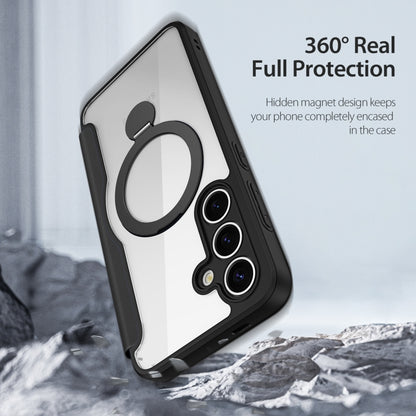 DUX DUCIS Skin X Pro Series Magsafe Ring Holder Leather Phone Case, For Samsung Galaxy S25 5G����...