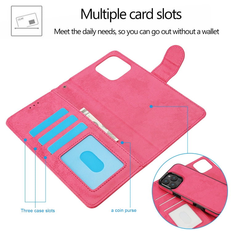 2 in 1 Detachable Phone Leather Case, For iPhone 16 Pro Max, For iPhone 16 Pro, For iPhone 16 Plu...