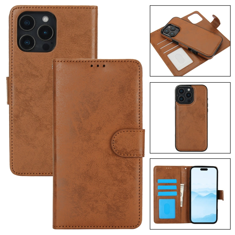 2 in 1 Detachable Phone Leather Case, For iPhone 16 Pro Max, For iPhone 16 Pro, For iPhone 16 Plu...