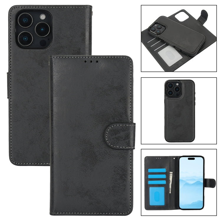 2 in 1 Detachable Phone Leather Case, For iPhone 16 Pro Max, For iPhone 16 Pro, For iPhone 16 Plu...