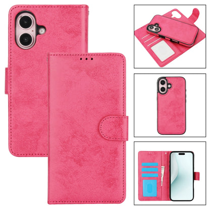 2 in 1 Detachable Phone Leather Case, For iPhone 16 Pro Max, For iPhone 16 Pro, For iPhone 16 Plu...