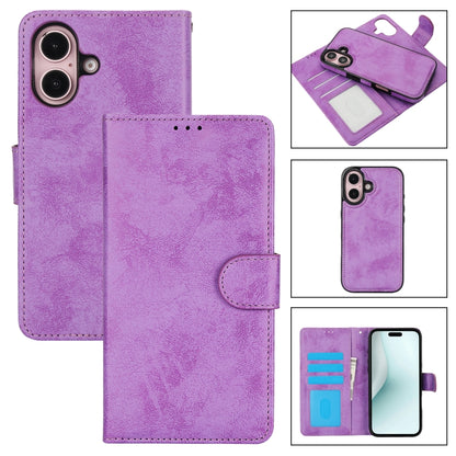 2 in 1 Detachable Phone Leather Case, For iPhone 16 Pro Max, For iPhone 16 Pro, For iPhone 16 Plu...