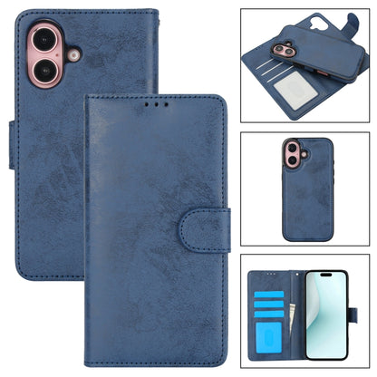 2 in 1 Detachable Phone Leather Case, For iPhone 16 Pro Max, For iPhone 16 Pro, For iPhone 16 Plu...