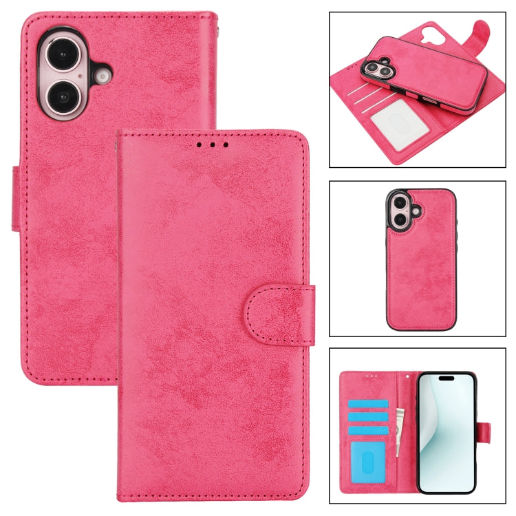 2 in 1 Detachable Phone Leather Case, For iPhone 16 Pro Max, For iPhone 16 Pro, For iPhone 16 Plu...
