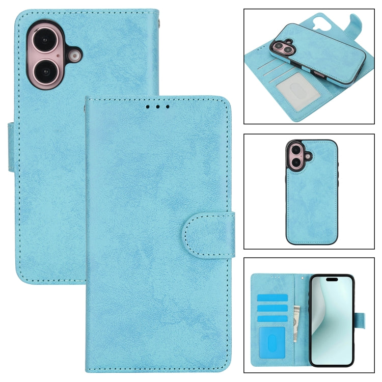 2 in 1 Detachable Phone Leather Case, For iPhone 16 Pro Max, For iPhone 16 Pro, For iPhone 16 Plu...