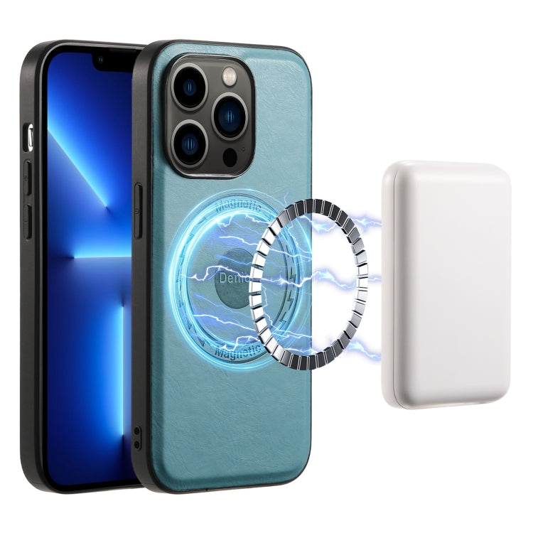 Denior Cowhide Texture Leather MagSafe Phone Case