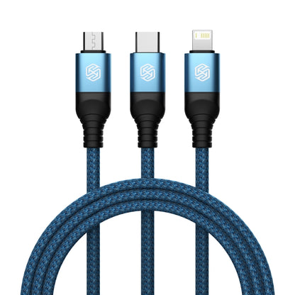 Nillkin Swift Pro 1m 3 in 1 USB to 8 Pin + Type-C + Micro USB Fast Charging Cable