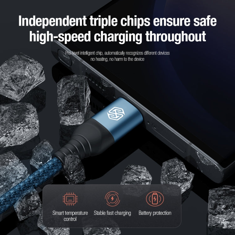 Nillkin Swift Pro 1m 3 in 1 USB to 8 Pin + Type-C + Micro USB Fast Charging Cable