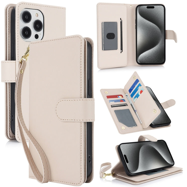 Multi-Card Wallet RFID Leather Phone Case, For iPhone 16e, For iPhone 16 Pro Max, For iPhone 16 P...