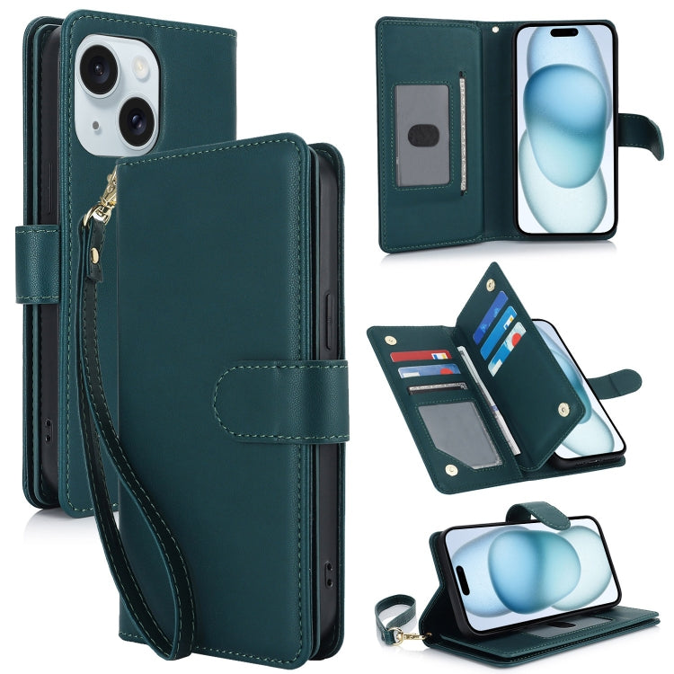Multi-Card Wallet RFID Leather Phone Case, For iPhone 16e, For iPhone 16 Pro Max, For iPhone 16 P...