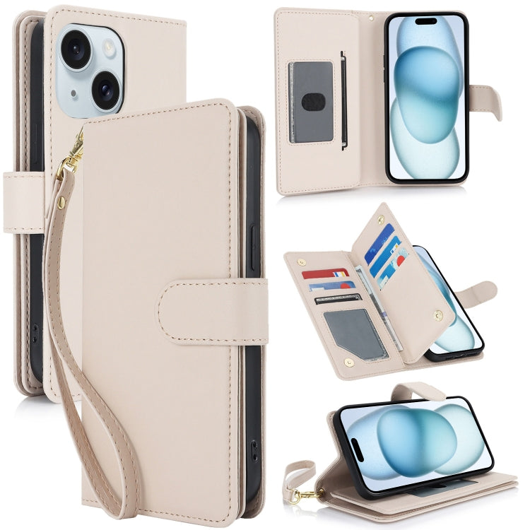 Multi-Card Wallet RFID Leather Phone Case, For iPhone 16e, For iPhone 16 Pro Max, For iPhone 16 P...