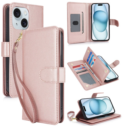 Multi-Card Wallet RFID Leather Phone Case, For iPhone 16e, For iPhone 16 Pro Max, For iPhone 16 P...