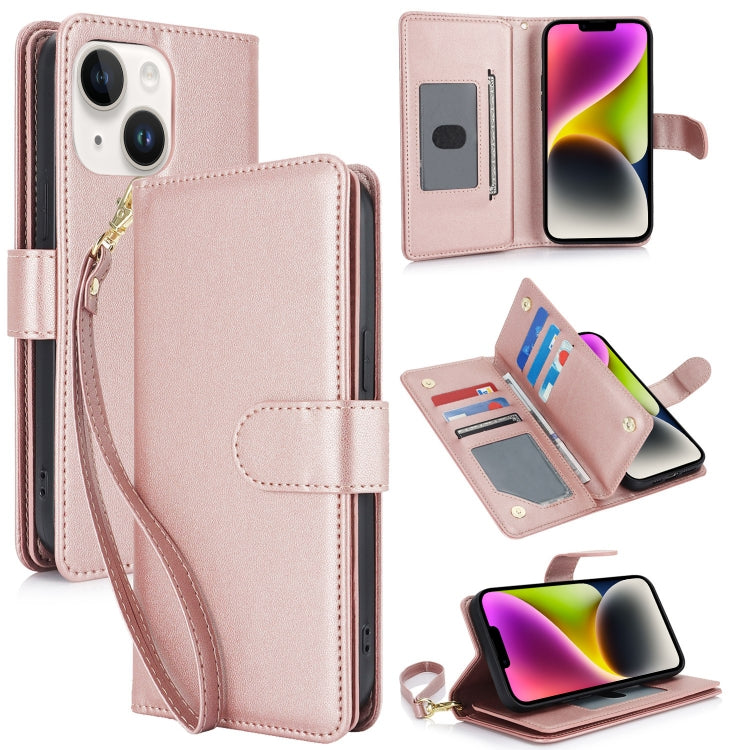 Multi-Card Wallet RFID Leather Phone Case, For iPhone 16e, For iPhone 16 Pro Max, For iPhone 16 P...