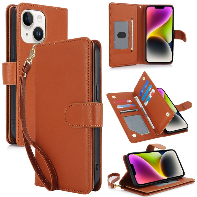 Multi-Card Wallet RFID Leather Phone Case, For iPhone 16e, For iPhone 16 Pro Max, For iPhone 16 P...