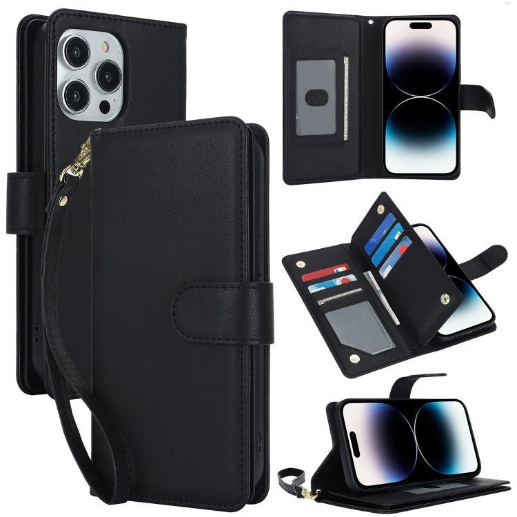 Multi-Card Wallet RFID Leather Phone Case, For iPhone 16e, For iPhone 16 Pro Max, For iPhone 16 P...