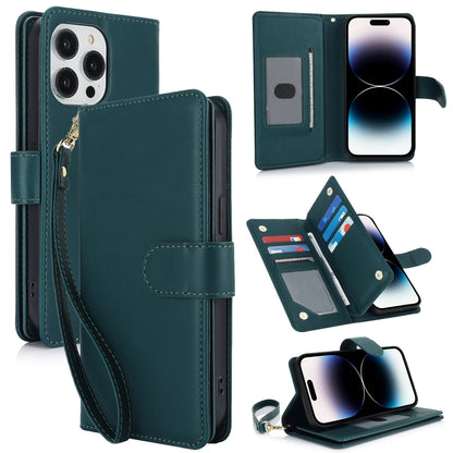 Multi-Card Wallet RFID Leather Phone Case, For iPhone 16e, For iPhone 16 Pro Max, For iPhone 16 P...