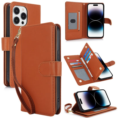 Multi-Card Wallet RFID Leather Phone Case, For iPhone 16e, For iPhone 16 Pro Max, For iPhone 16 P...