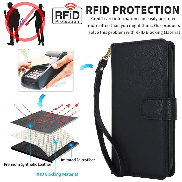 Multi-Card Wallet RFID Leather Phone Case, For iPhone 13 Pro Max, For iPhone 13 Pro, For iPhone 1...