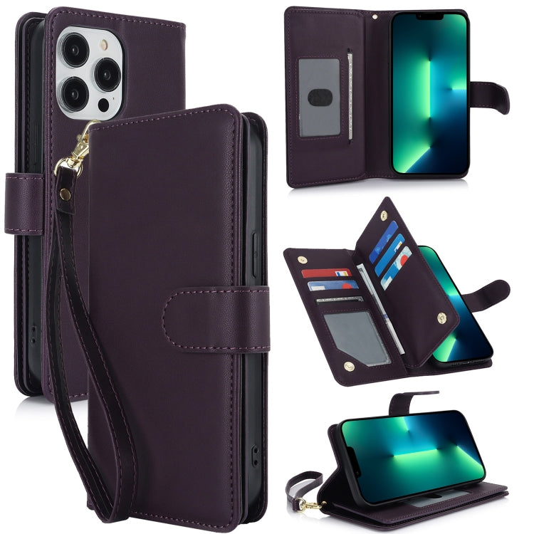 Multi-Card Wallet RFID Leather Phone Case, For iPhone 13 Pro Max, For iPhone 13 Pro, For iPhone 1...