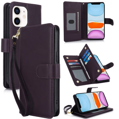 Multi-Card Wallet RFID Leather Phone Case, For iPhone 13 Pro Max, For iPhone 13 Pro, For iPhone 1...