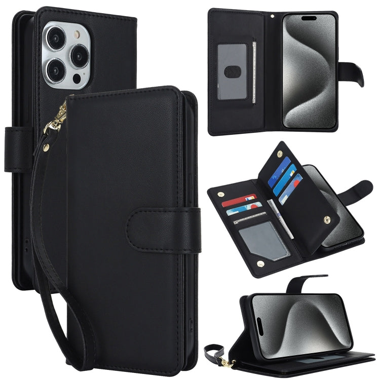 Multi-Card Wallet RFID Leather Phone Case, For iPhone 16e, For iPhone 16 Pro Max, For iPhone 16 P...