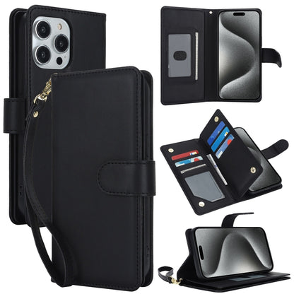 Multi-Card Wallet RFID Leather Phone Case, For iPhone 16e, For iPhone 16 Pro Max, For iPhone 16 P...