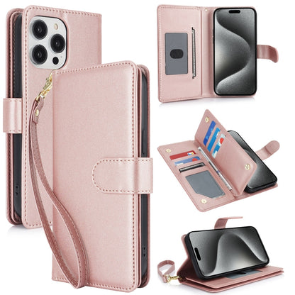 Multi-Card Wallet RFID Leather Phone Case, For iPhone 16e, For iPhone 16 Pro Max, For iPhone 16 P...