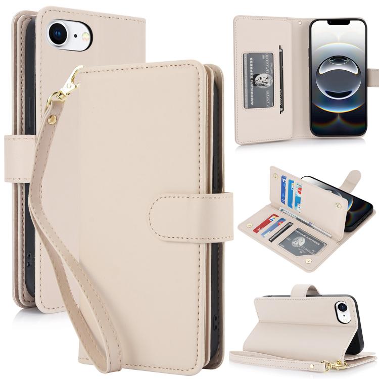 Multi-Card Wallet RFID Leather Phone Case, For iPhone 16e, For iPhone 16 Pro Max, For iPhone 16 P...