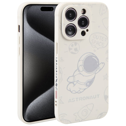 Astronaut Pattern Silicone Straight Edge Phone Case, For iPhone 16 Pro Max, For iPhone 16 Pro����...