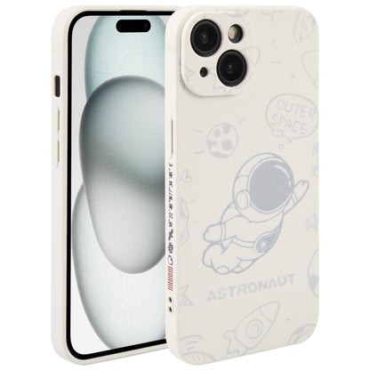 Astronaut Pattern Silicone Straight Edge Phone Case, For iPhone 16 Pro Max, For iPhone 16 Pro����...